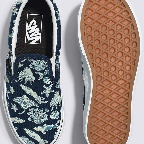 Vans Junior Classic Slip-On Shoes glow in the dark sea creatures - Picture 7 of 7